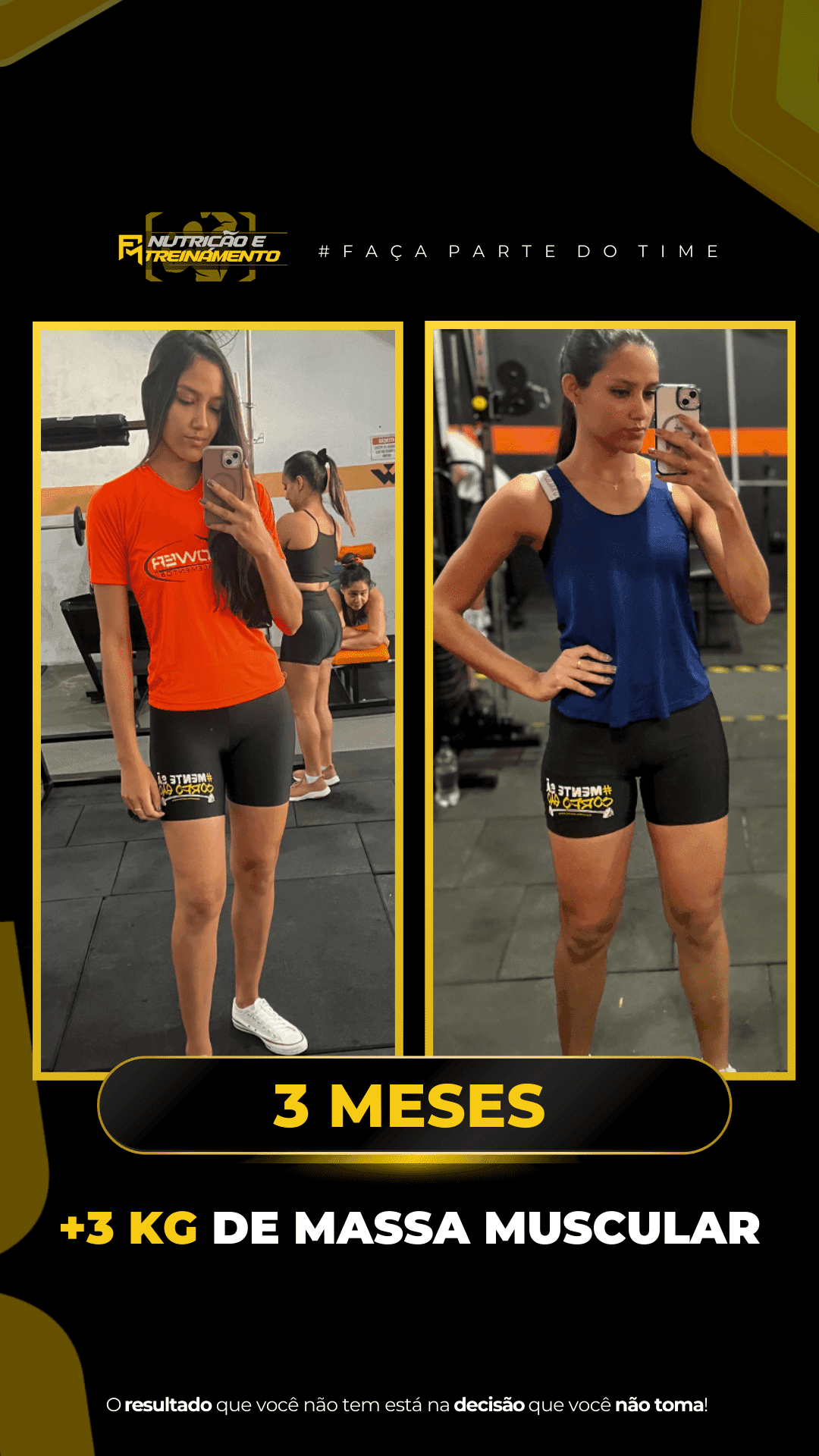 Antes e depois de aluno do Time Fabricio Moura
