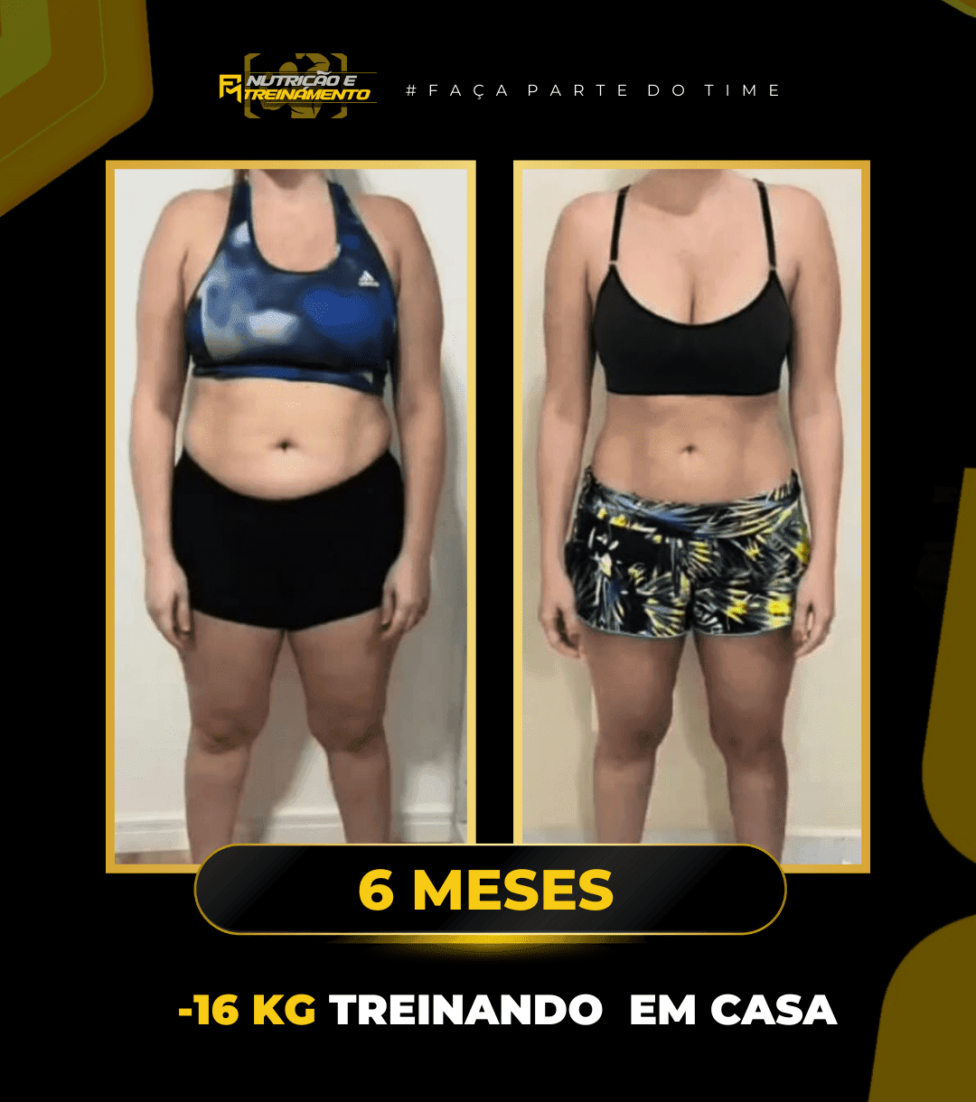 Antes e depois de aluno do Time Fabricio Moura
