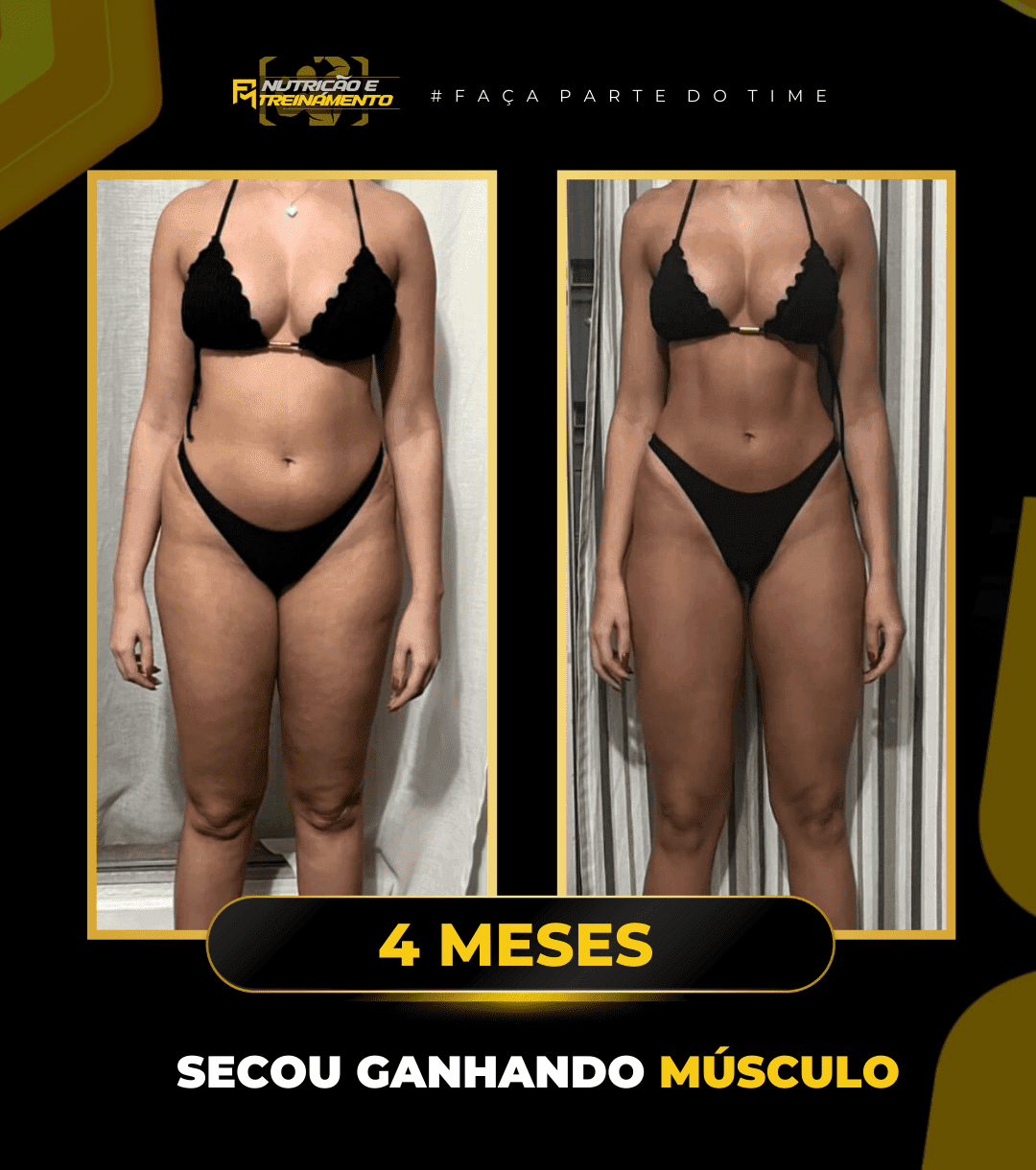 Antes e depois de aluno do Time Fabricio Moura